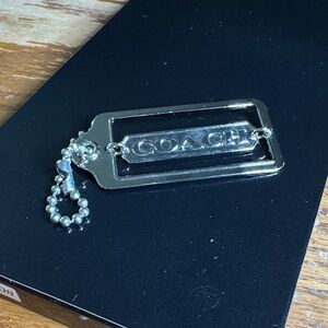 Coach Metallic Silver Keychain Purse Tag (Last One)